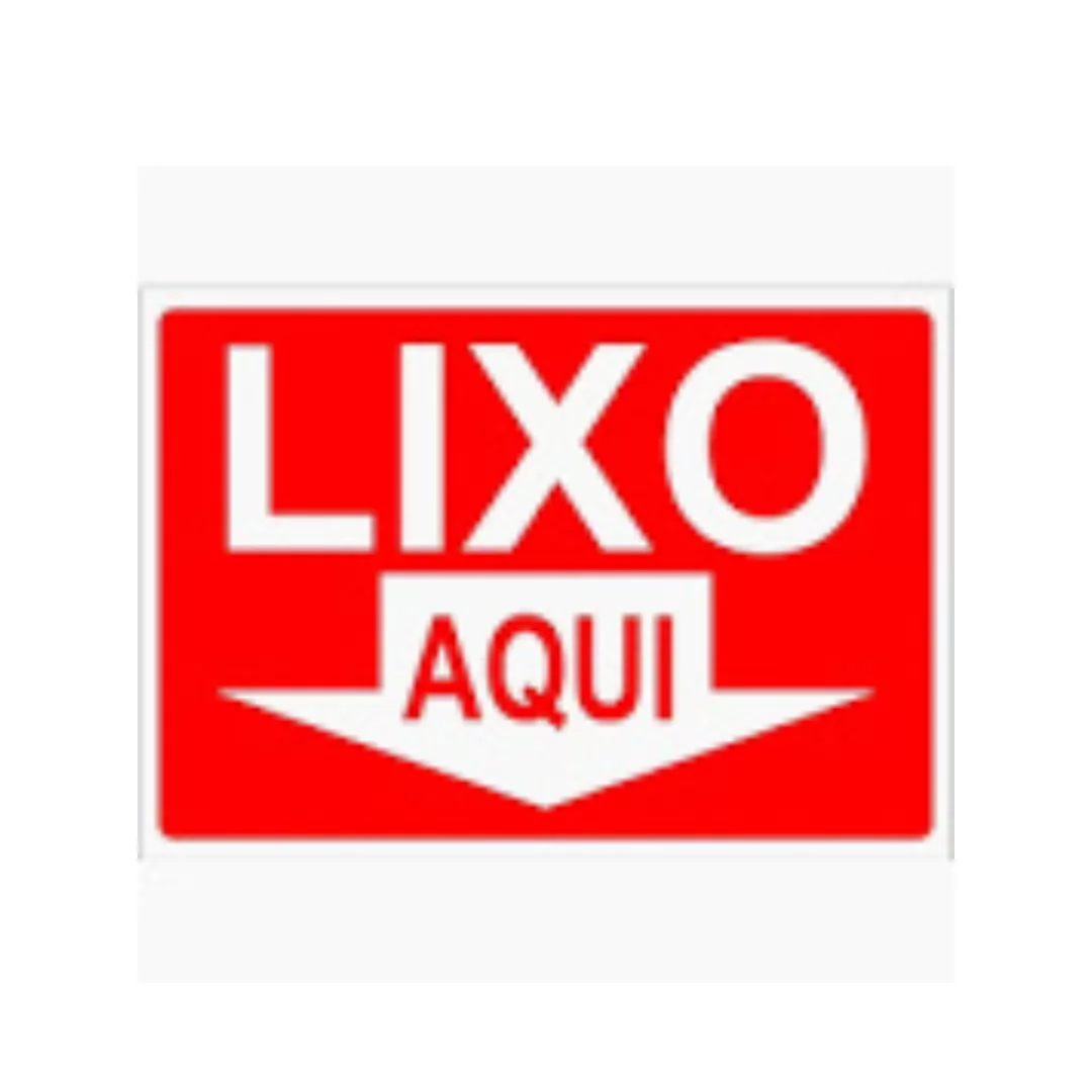 PLACA LIXO AQUI