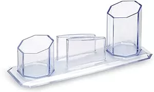 PORTA CANETAS TRIPLO CRISTAL