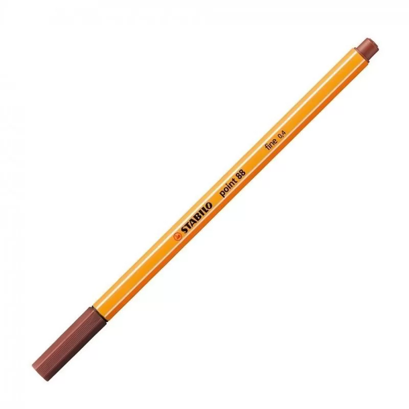 CANETA EXTRAFINA 0.4MM STABILO POINT MARROM