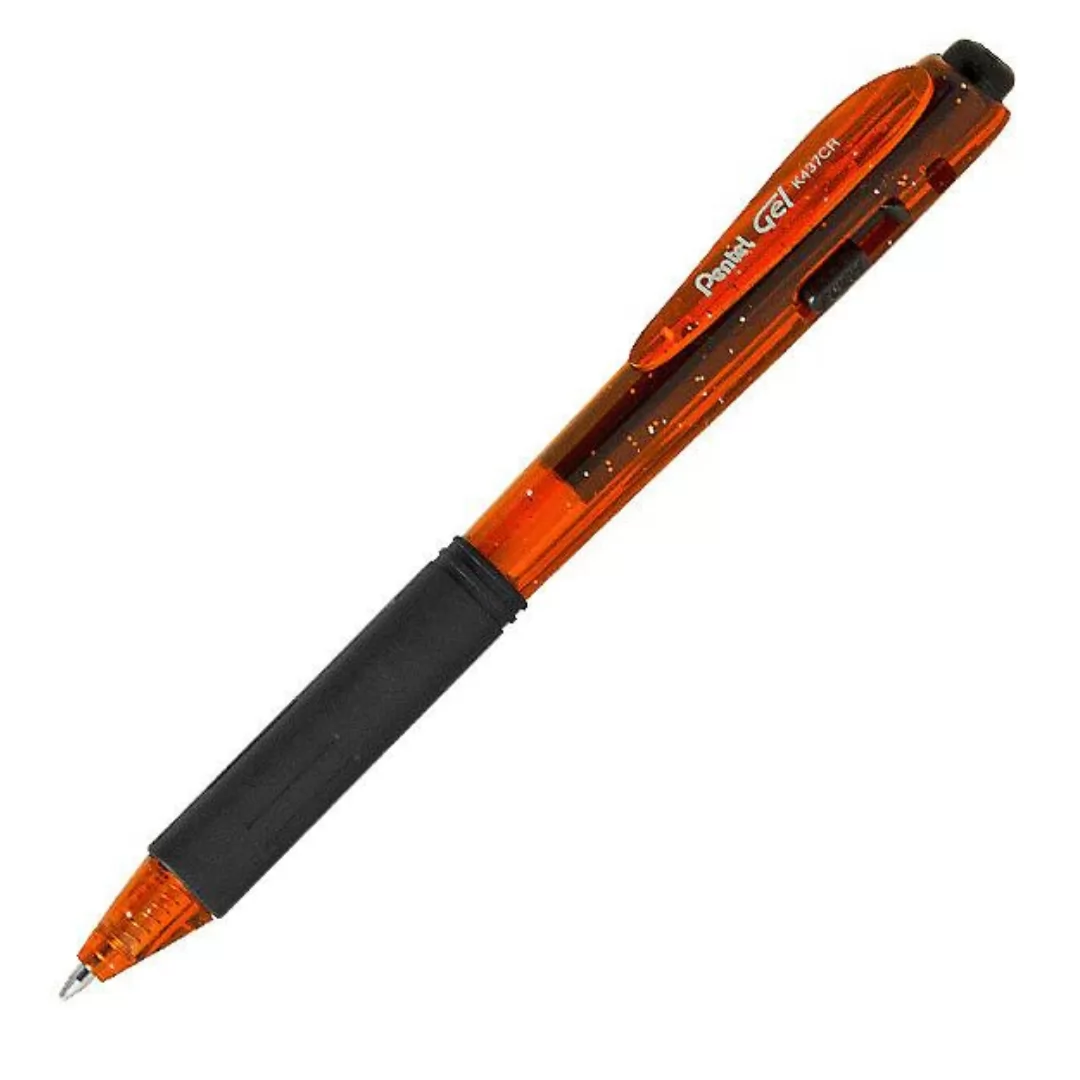 CANETA GEL 0.7MM RETRATIL PENTEL WOW LARANJA
