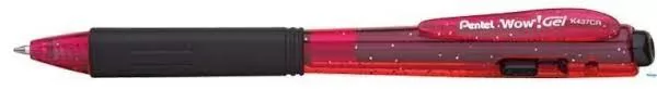 CANETA GEL 0.7MM RETRATIL PENTEL WOW VERMELHO