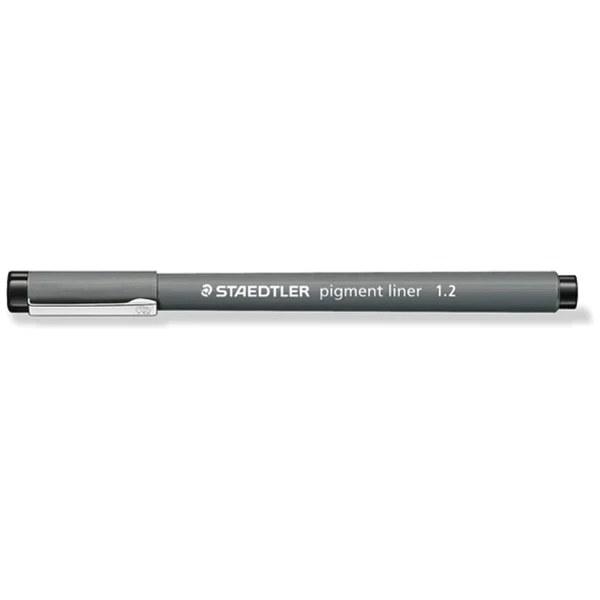 CANETA NANKIN PIGMENT LINER PRETA 1,2MM STAEDTLER