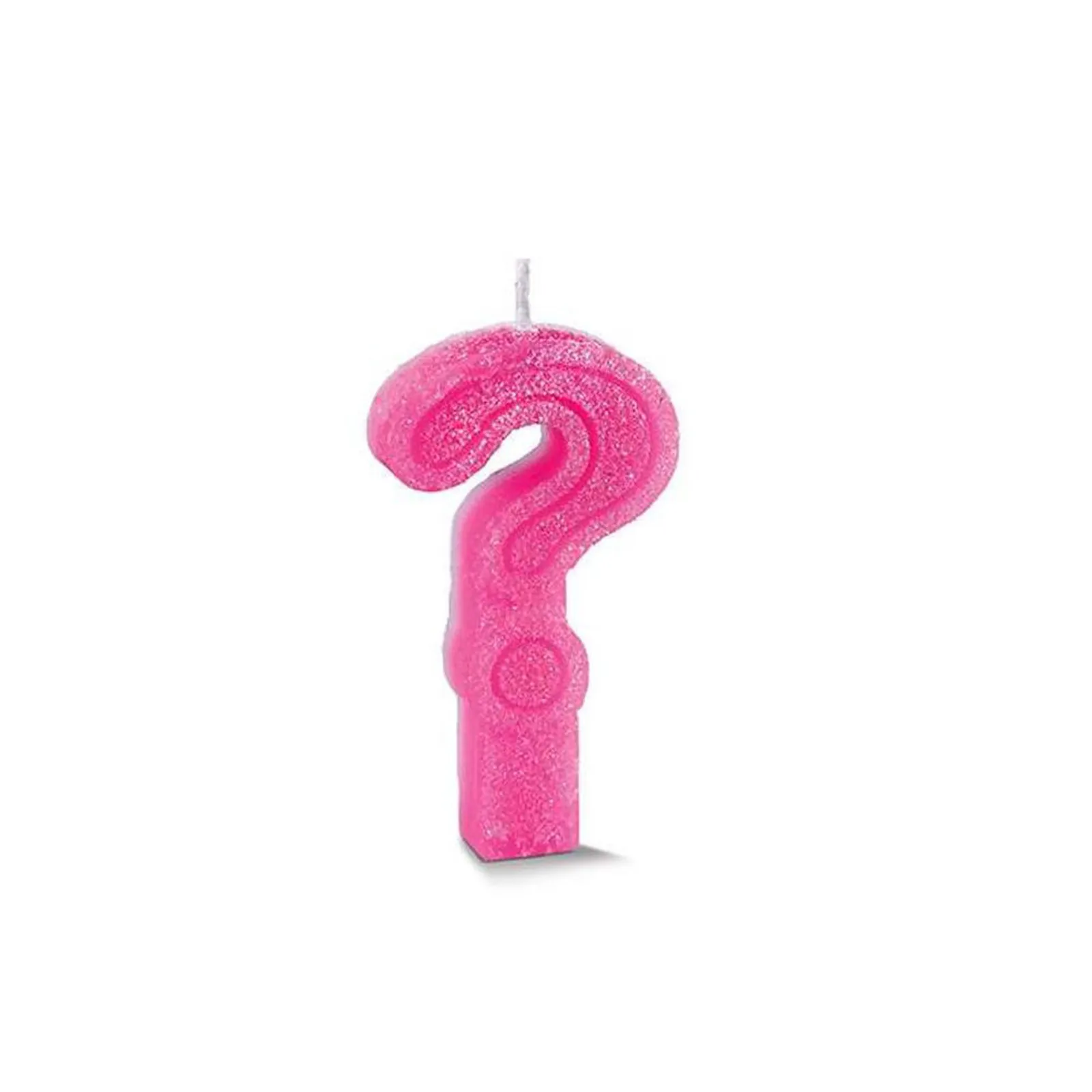 VELA BIG INTERROGAÇÃO ROSA- ALEGRIA E FESTA
