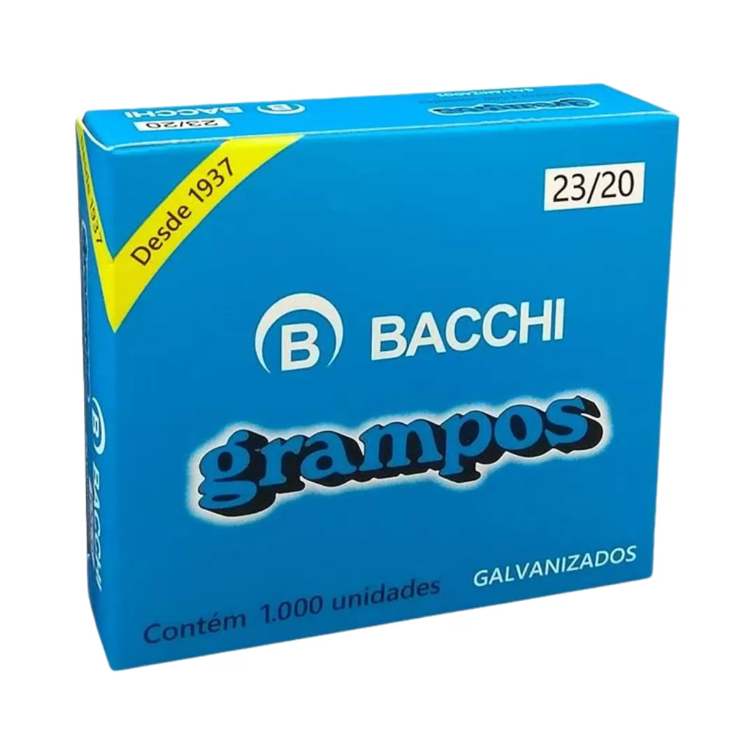 GRAMPO PARA GRAMPEADOR 23/20 ACO 1000 GRAMPOS - BACCHI