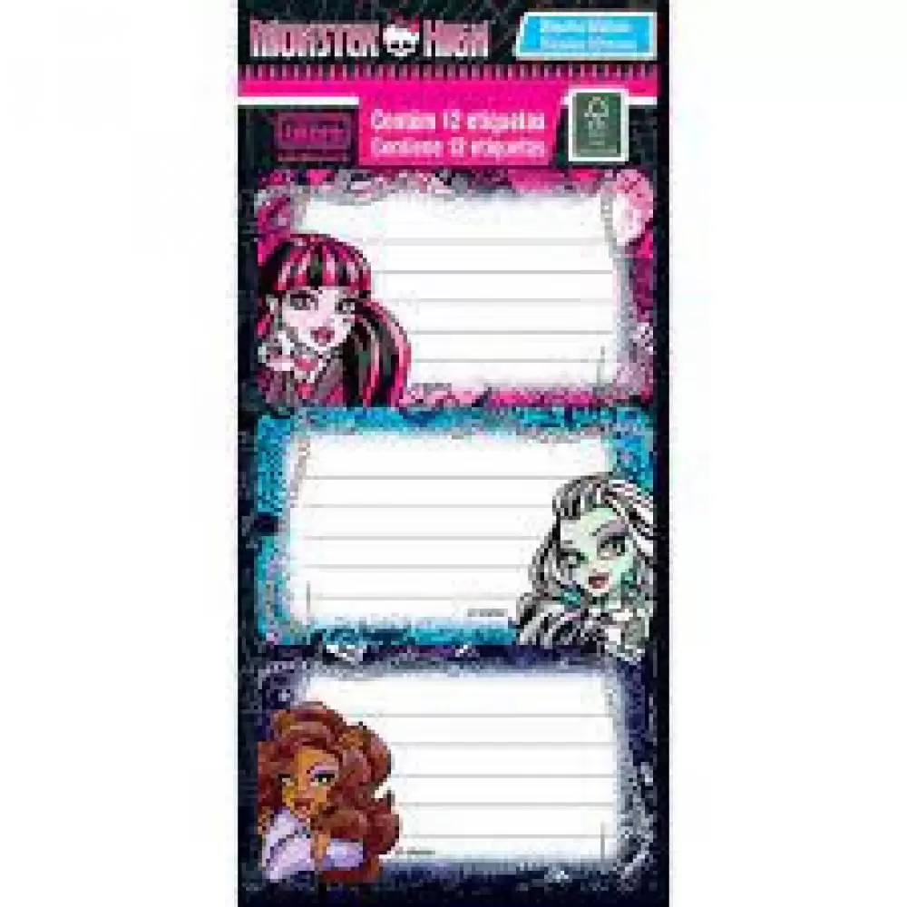 ETIQUETA ADESIVA ESCOLAR MONSTER HIGH TILIBRA