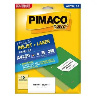 ETIQUETA PIMACO A4 025 FL A4250 55,8X99,0MM 10 ET