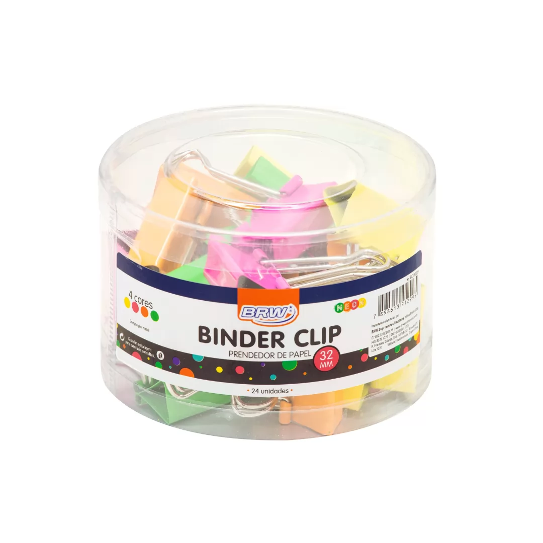 CLIPES PARA PAPEL BINDER 32MM - 24 UN. -