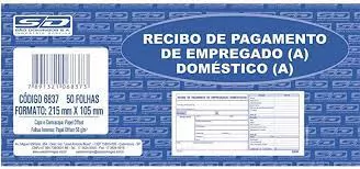 RECIBO DE PAGAMENTO DE EMPREGADO DOMÉSTICO 50 FL SD