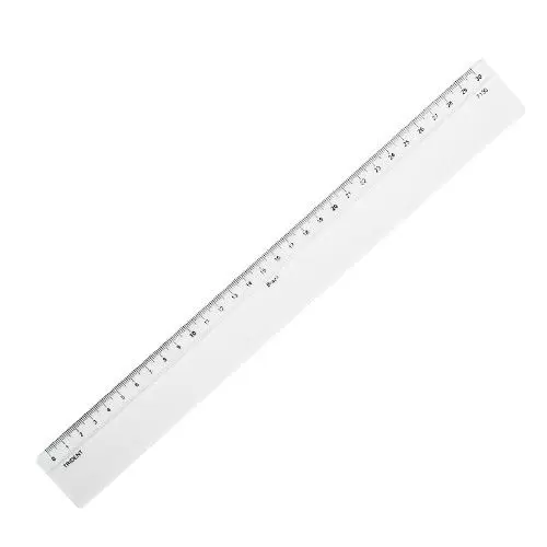 RÉGUA ACRÍLICA 30CM DESETEC CRISTAL 7130