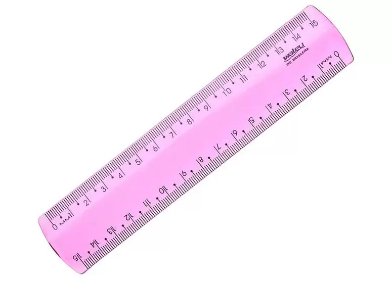 RÉGUA DE 15CM NEW LINE ROSA