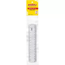 RÉGUA PLÁSTICA 15CM WALEU CRISTAL