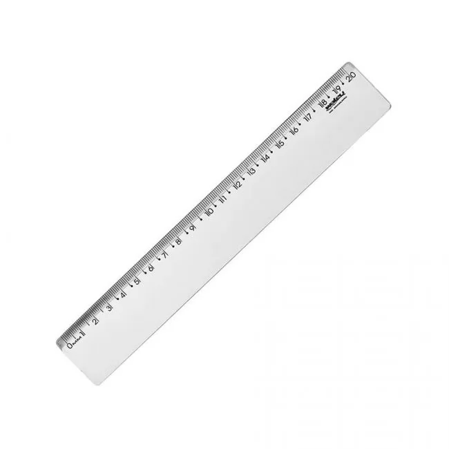 RÉGUA PLÁSTICA 20CM WALEU CRISTAL