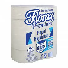 ROLÃO HIGIÊNICO FLORAX PREMIUM 300M C/8 ROLOS