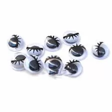 OLHO MOVEL CILIOS 12MM CE-12 BRANCO - PCT C/50 - KIT