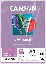 PAPEL CANSON  A4 120-180G AVULSO VIOLETA