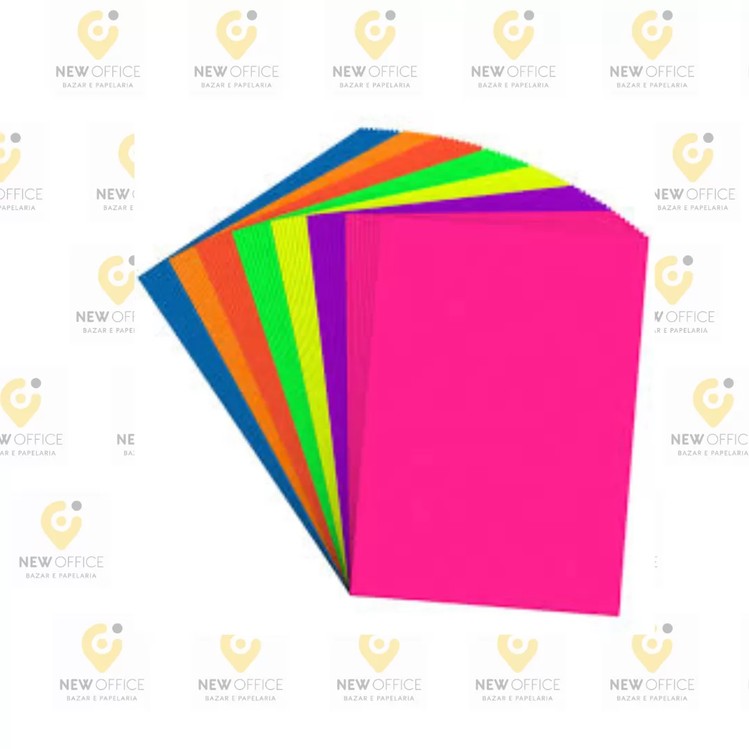 PAPEL CARTÃO FLUORESCENTE 48X66CM