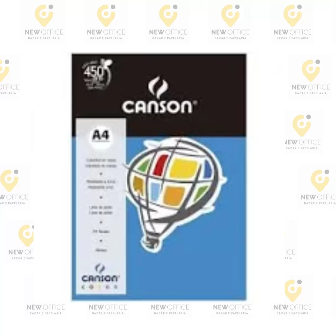 PAPEL COLOR A4 120G CANSON 15FL AZUL ROYAL