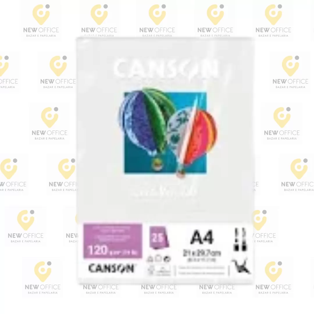 PAPEL COLOR A4 120G CANSON 15FL BRANCO