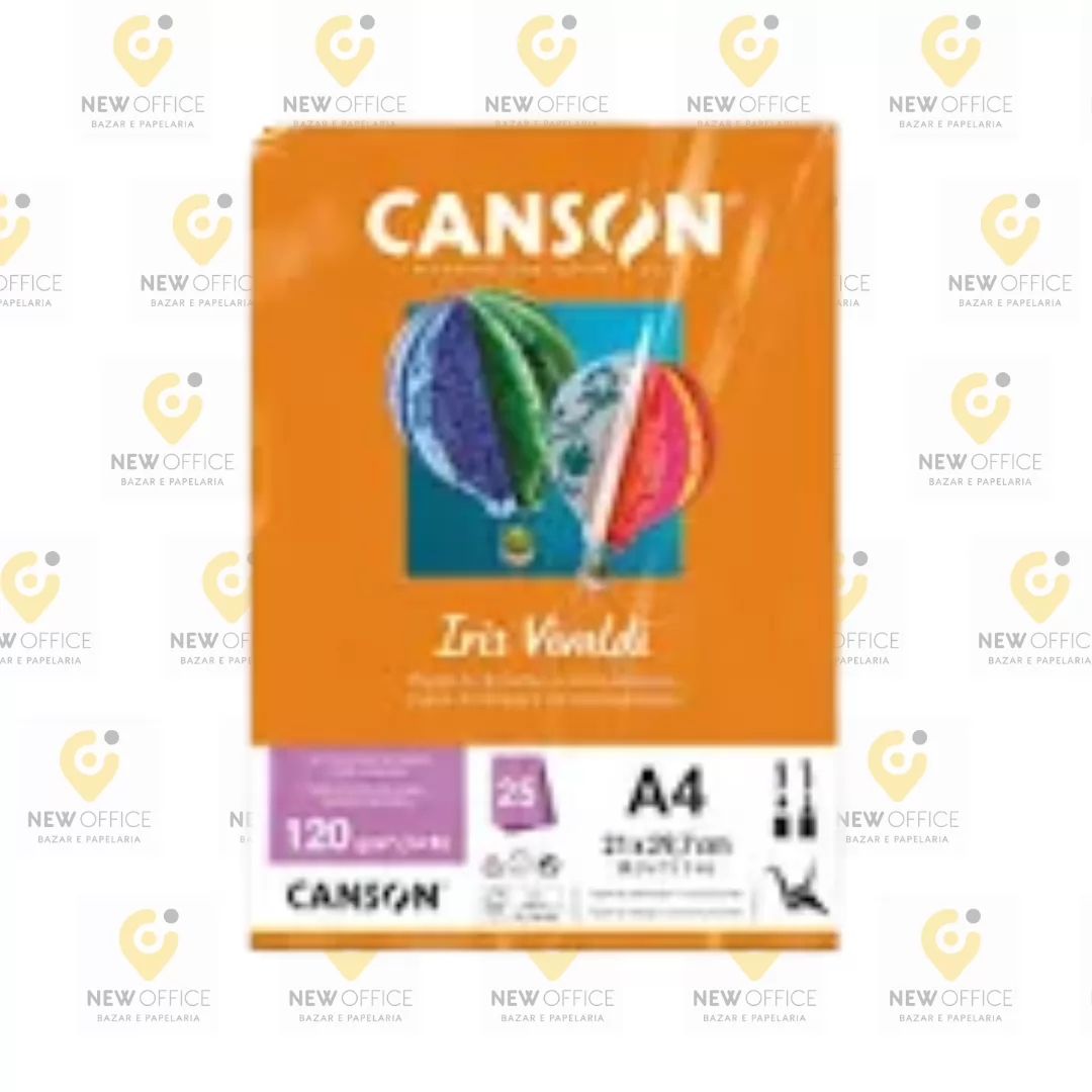 PAPEL COLOR A4 120G CANSON 15FL LARANJA