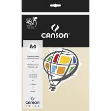 PAPEL COLOR A4 120G CANSON 15FL MARFIM