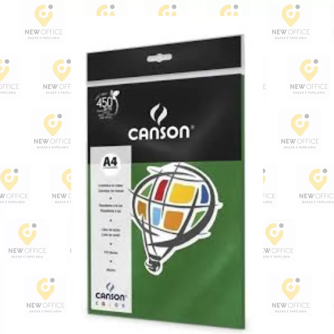 PAPEL COLOR A4 120G CANSON 15FL VERDE ESCURO