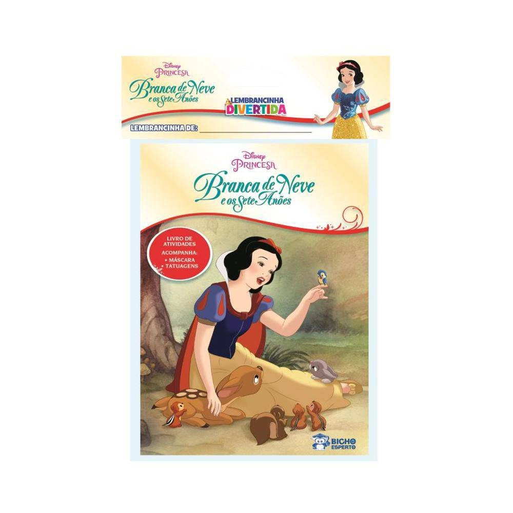 LIVRO  BRANCA DE NEVE - ATIVIDADE + MÁSCARA BRANCA DE NEVE