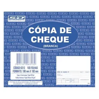 CÓPIA CHEQUE 100 FL BRANCA 160MMX190MM SD