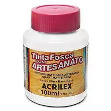 TINTA PVA FOSCA ARTESANATO ACRILEX 100ML BRANCO