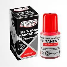 TINTA PARA MARCADOR PERMANENTE VERMELHO