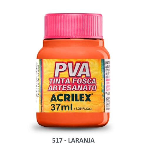 TINTA PVA LARANJA 37ML - ACRILEX