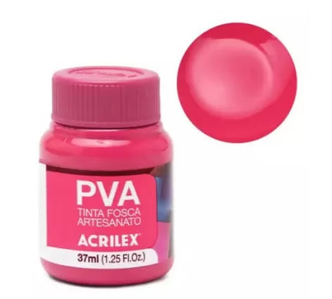 TINTA PVA ROSA ESCURO 37ML - ACRILEX