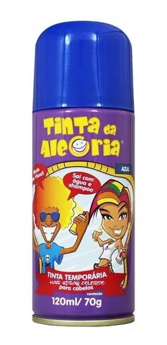 TINTA SPRAY PARA CABELO 120ML AZUL