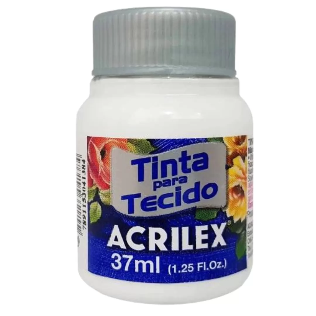 TINTA TECIDO FOSCA 37ML BRANCO - ACRILEX
