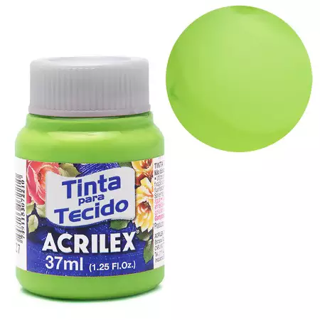 TINTA TECIDO FOSCA 37ML VERDE FOLHA - ACRILEX