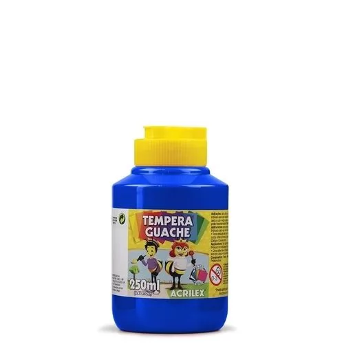 TINTA TEMPERA GUACHE 250ML AZUL ACRILEX
