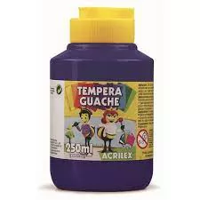 TINTA TEMPERA GUACHE 250ML VIOLETA ACRILEX
