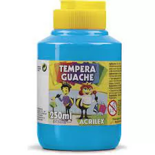 TINTA TEMPERA GUACHE AZUL 250ML