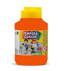 TINTA TEMPERA GUACHE LARANJA 250ML