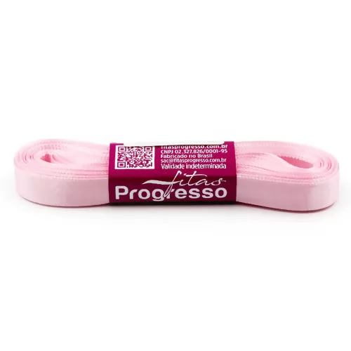 FITA CETIM SIMPLES 7MMX10M ROSA BEBE - PROGRESSO