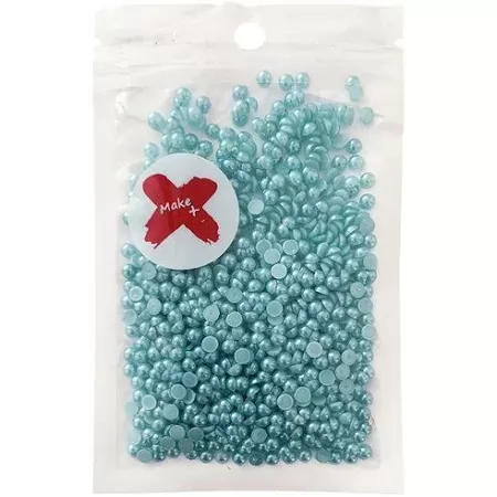 PEDRA DEC - MEIA PEROLA 4MM - 17 GR - AZUL PEROLADO
