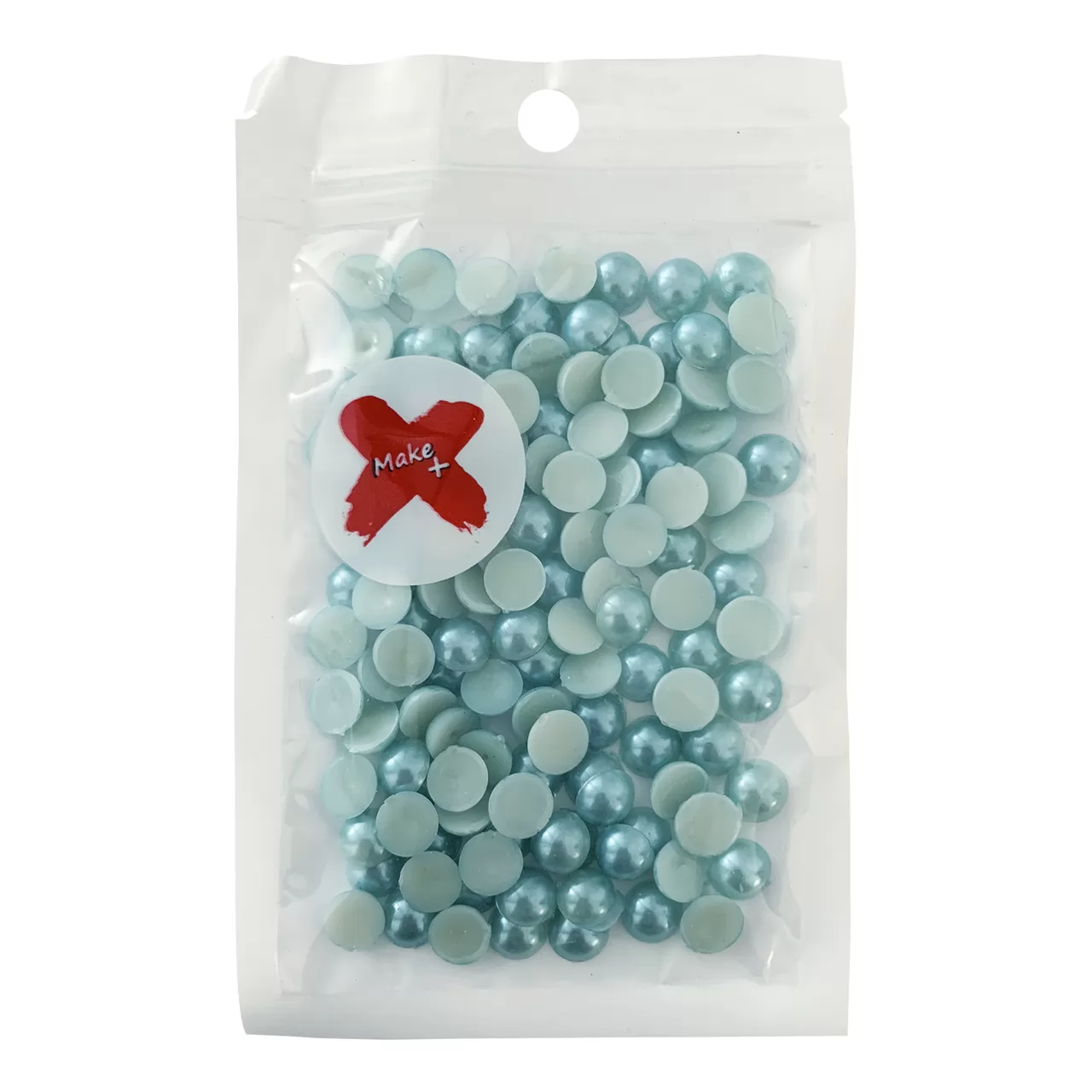 PEDRA DECORAÇÃO  - MEIA PEROLA 8MM - 17 GR - AZUL PEROLADO