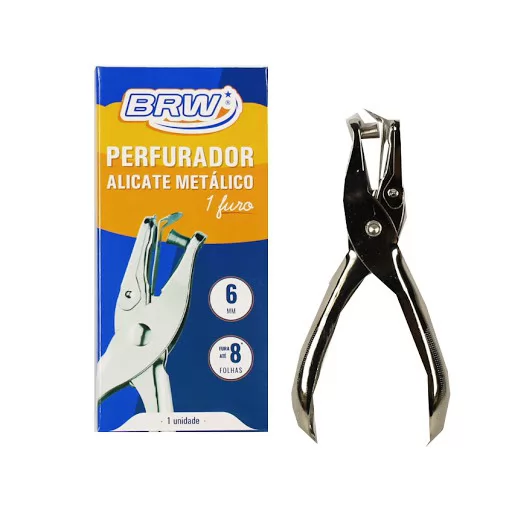 PERFURADOR DE METAL 1 FURO - 6MM BRW