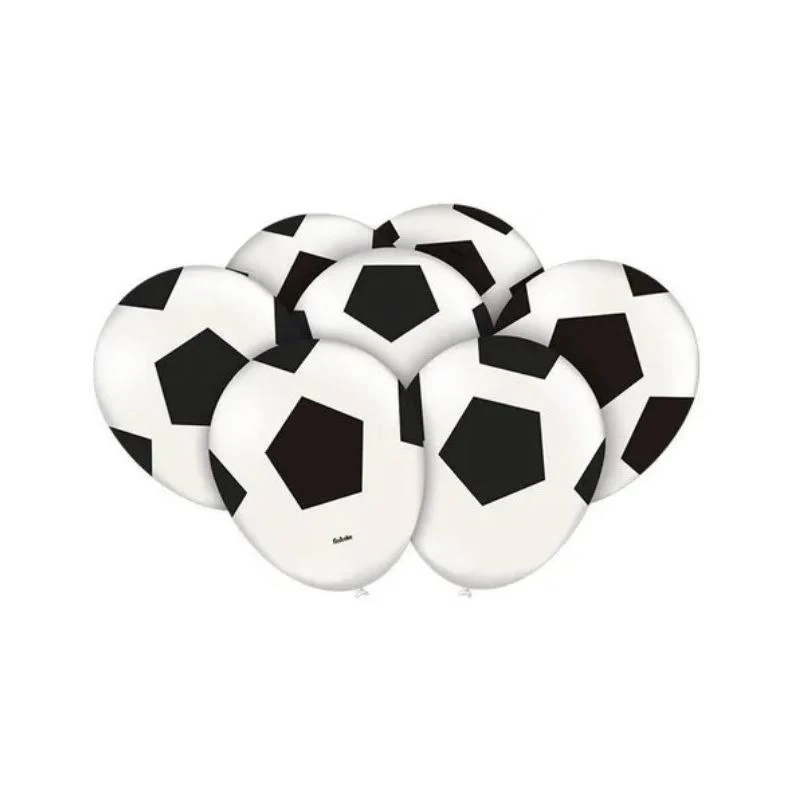 BALÃO 9 BOLA FUTEBOL BRANCO PRETO C 25 UN