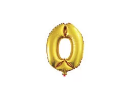 BALÃO DOURADO O - 16 POLEGADAS 40 CM