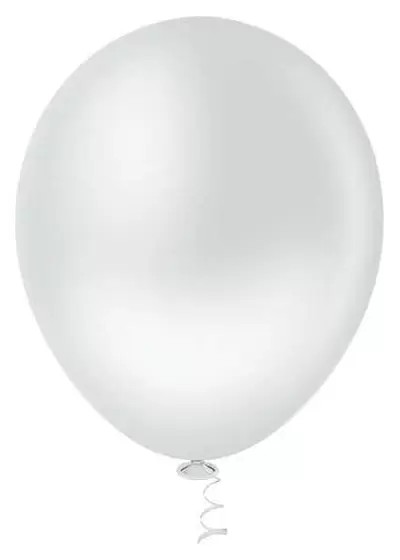 BALÃO LISO REDONDO GRANFESTA 09 BRANCO
