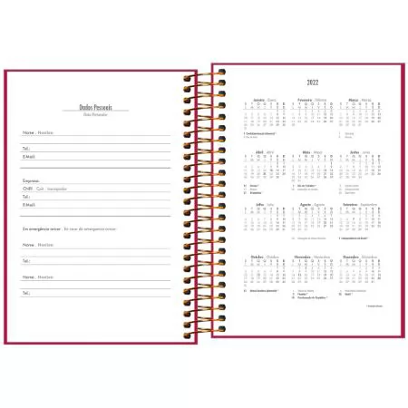 AGENDA COM ESPIRAL NAPOLI FEM 2027 - TILIBRA