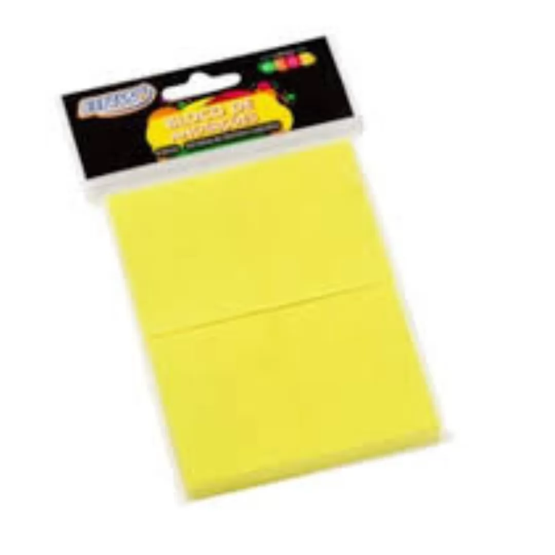 BLOCO SMART NOTES 38X51MM- AMARELO NEON - 100FLS - 4BLOCOS