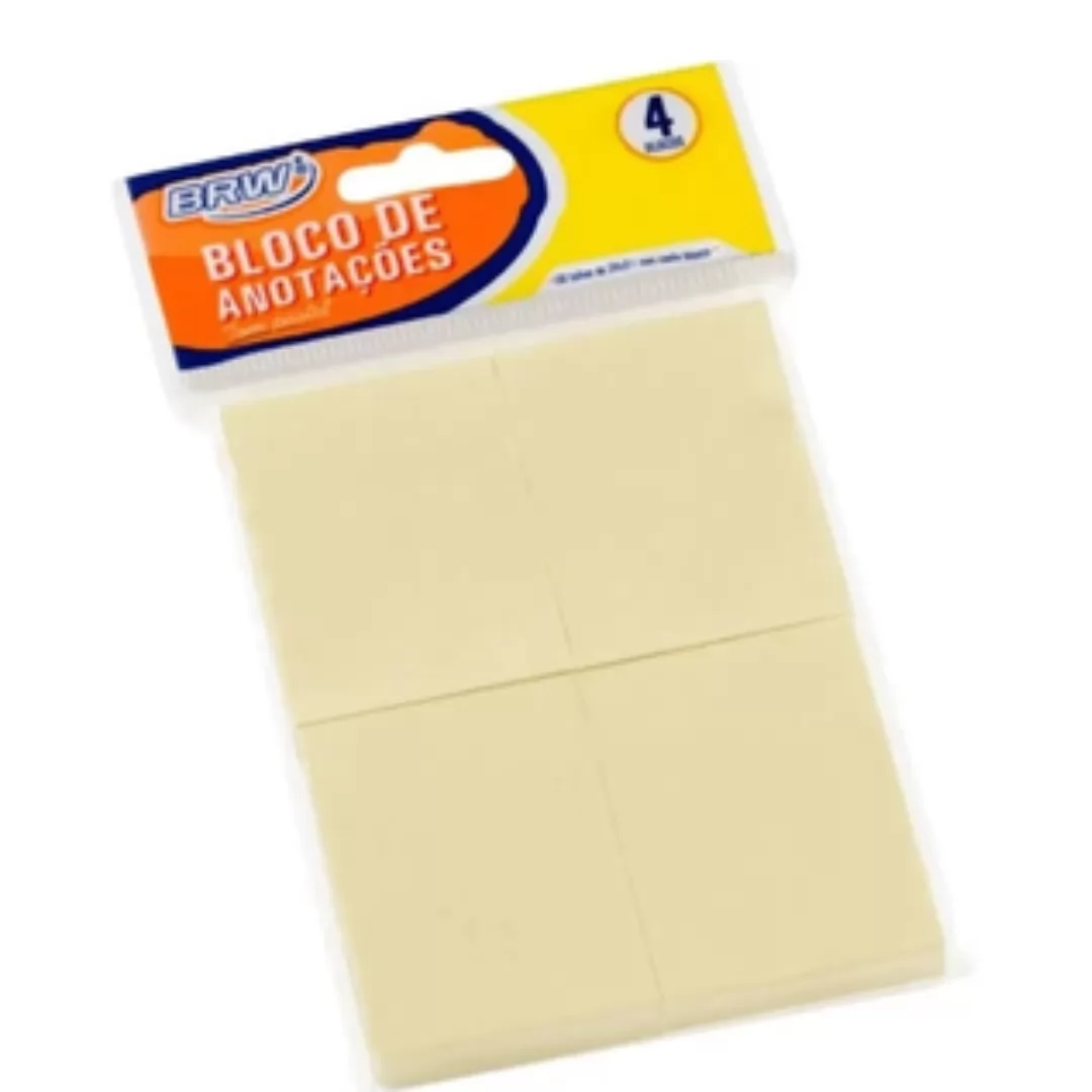 BLOCO SMART NOTES 38X51MM- AMARELO PASTEL - 100FLS - 4BLOCOS