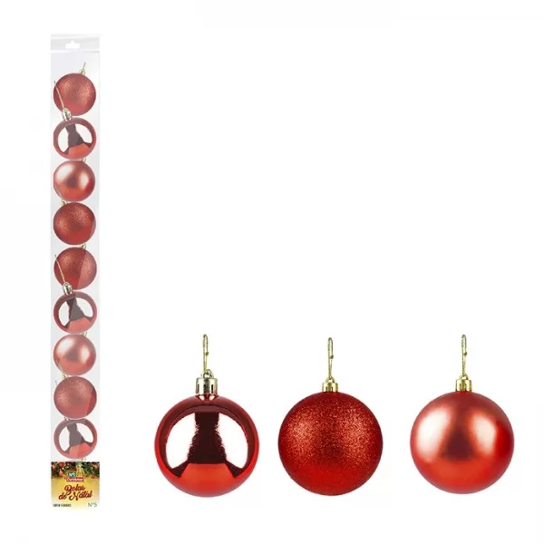 BOLA TB LISA 5CM 10PCS VERMELHO