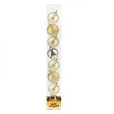 BOLA TB LISA 6CM 8PCS DOURADA